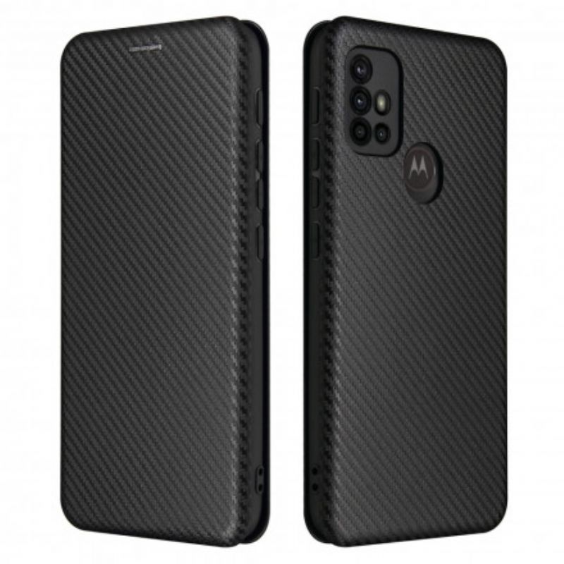 Flipové Puzdro Moto G30 / G10 Kožené Puzdro Farebný Uhlíkový Silikón