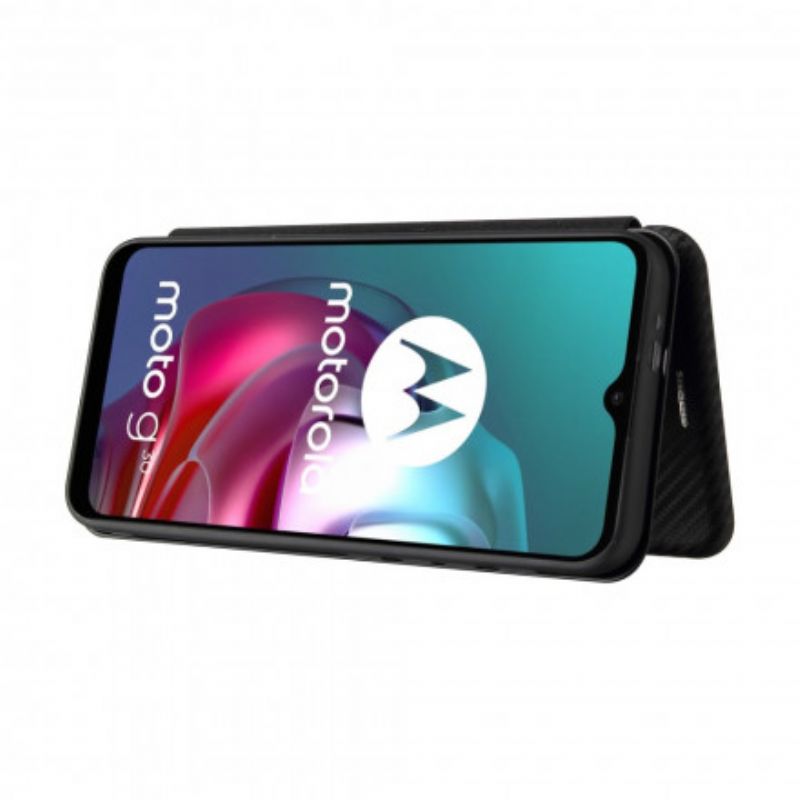 Flipové Puzdro Moto G30 / G10 Kožené Puzdro Farebný Uhlíkový Silikón