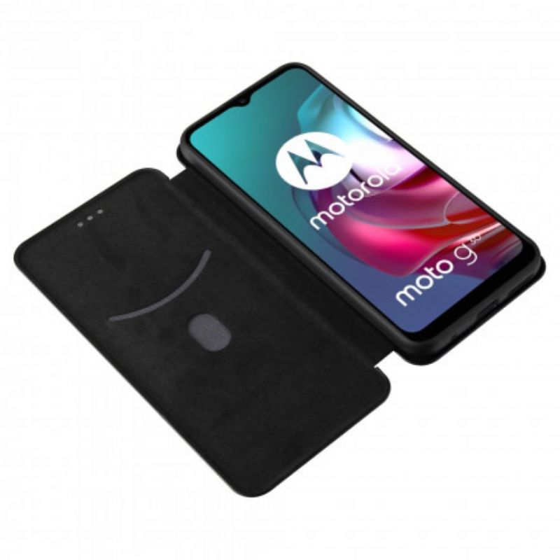 Flipové Puzdro Moto G30 / G10 Kožené Puzdro Farebný Uhlíkový Silikón