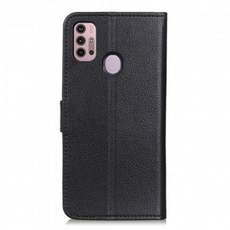 Kožené Puzdro Moto G30 / G10 Tradičná Umelá Koža Litchi