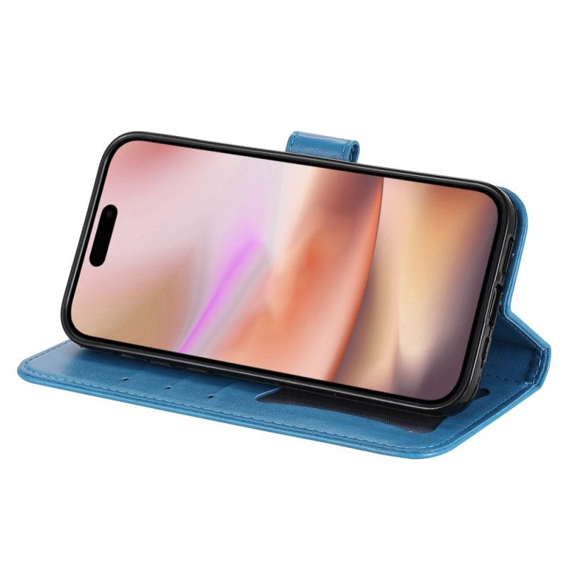 Kožené Puzdro iPhone 16 Kryt Na Mobil Tlač Mandaly S Remienkom
