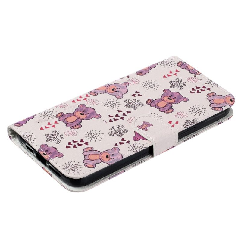 Kožené Puzdro iPhone 16 Medvede Na Šnúre
