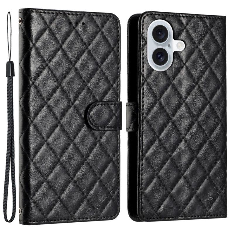 Kožené Puzdro iPhone 16 Prešívané