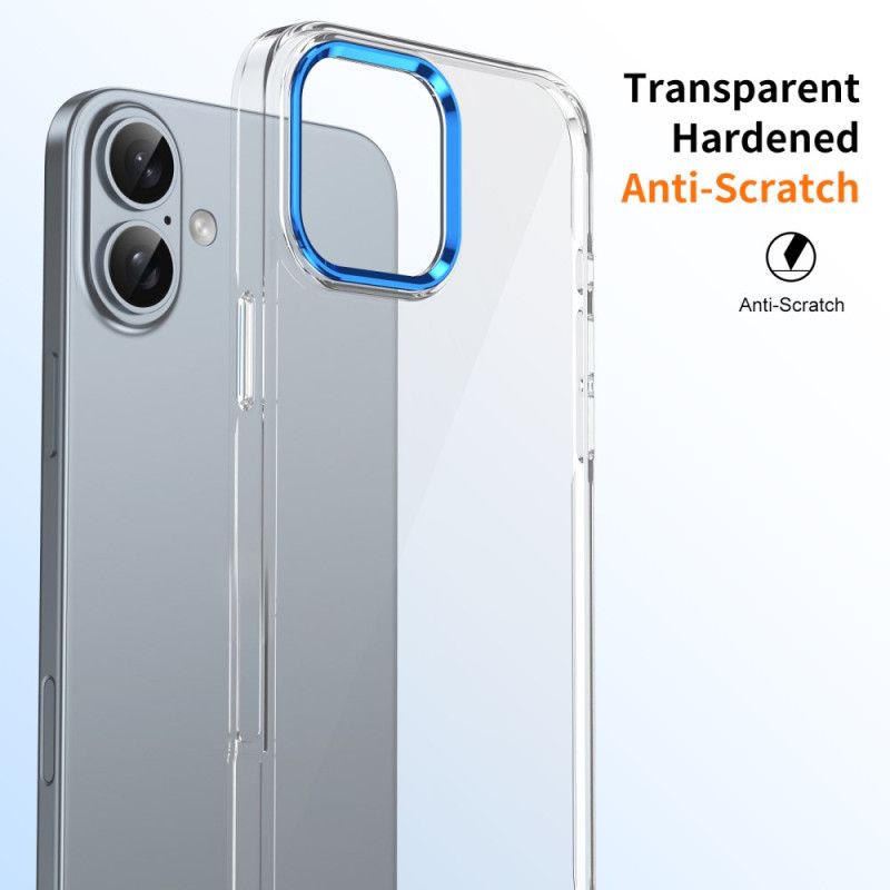 Kryt iPhone 16 Rám Fotoaparátu S Kovovým Efektom