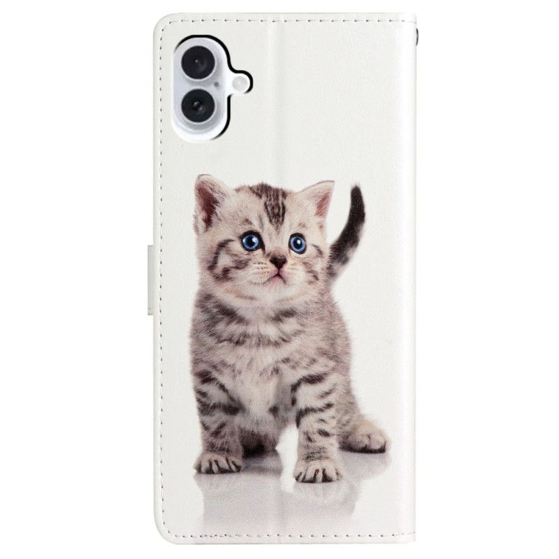 Puzdro iPhone 16 Mačiatko S Popruhom