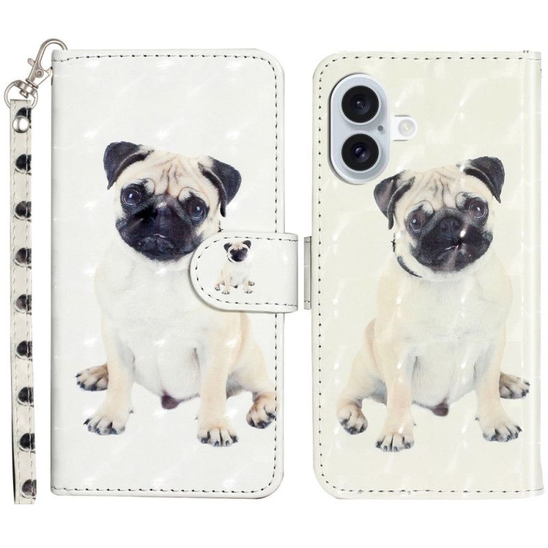 Puzdro iPhone 16 Mops S Popruhom