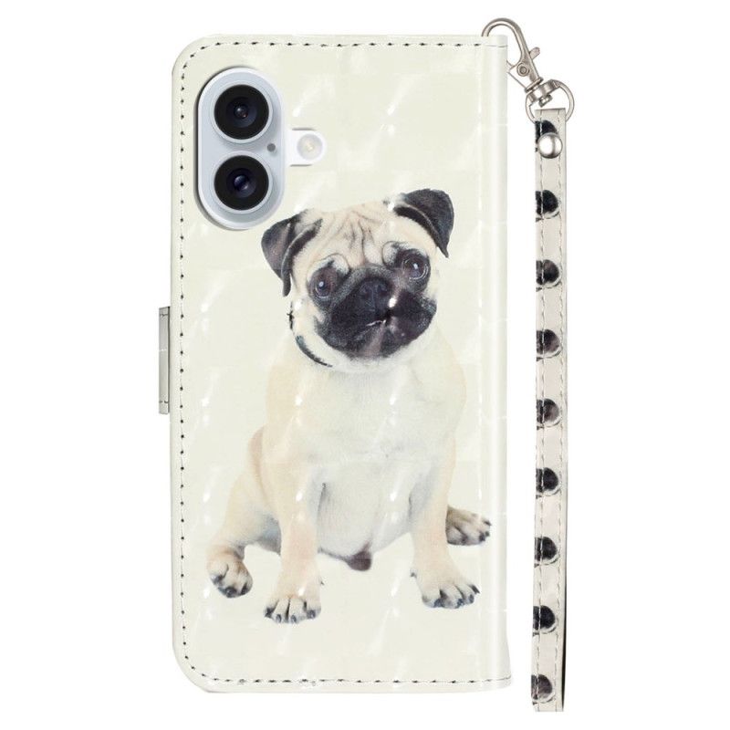 Puzdro iPhone 16 Mops S Popruhom