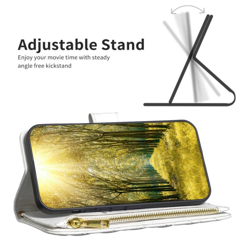 Puzdro iPhone 16 Prešívané Puzdro Na Peňaženku Binfen Color
