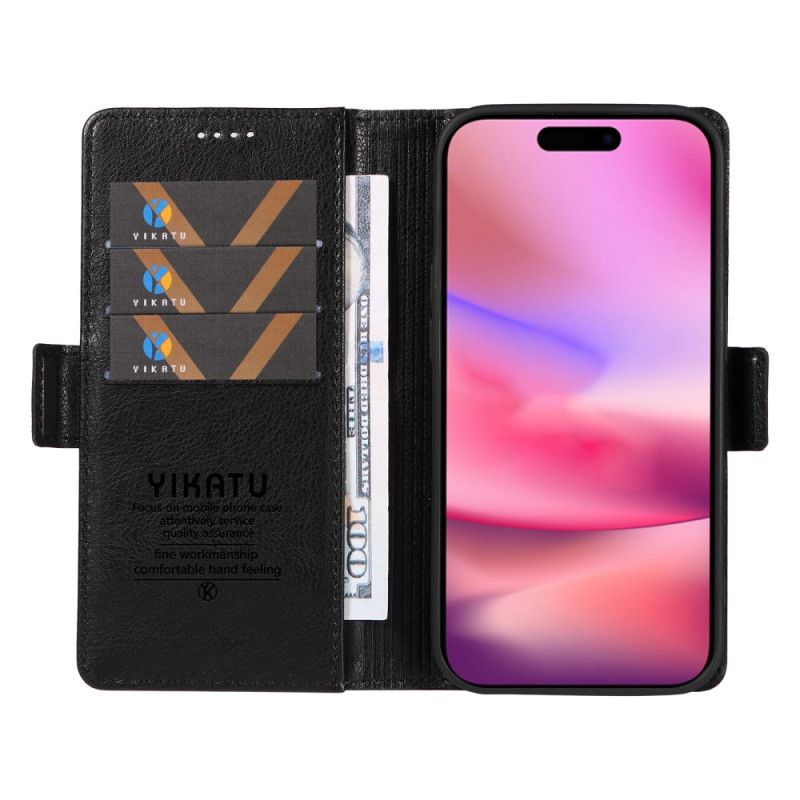 Puzdro Na iPhone 16 Yikatu Vintage Umelá Koža