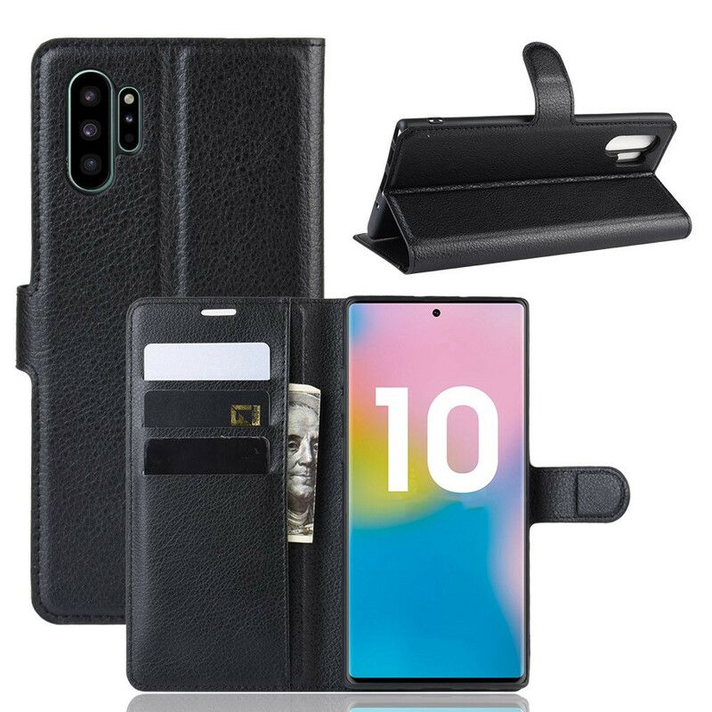 Kožené Puzdro Samsung Galaxy Note 10 Plus Klasické Farby