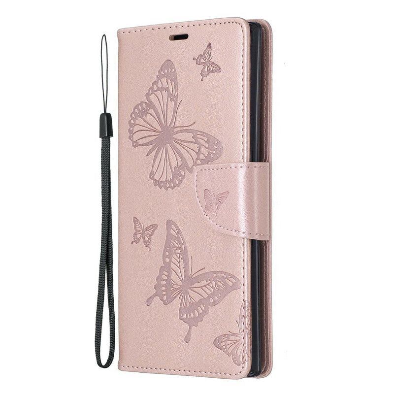 Kožené Puzdro Samsung Galaxy Note 10 Plus Nádherné Tangá Butterflies