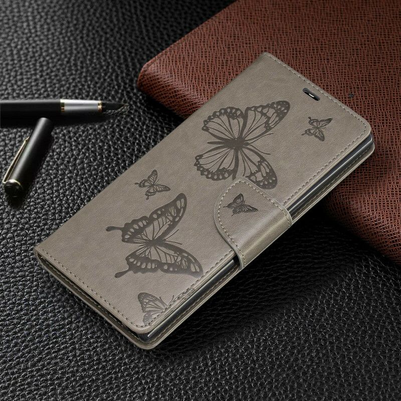 Kožené Puzdro Samsung Galaxy Note 10 Plus Nádherné Tangá Butterflies