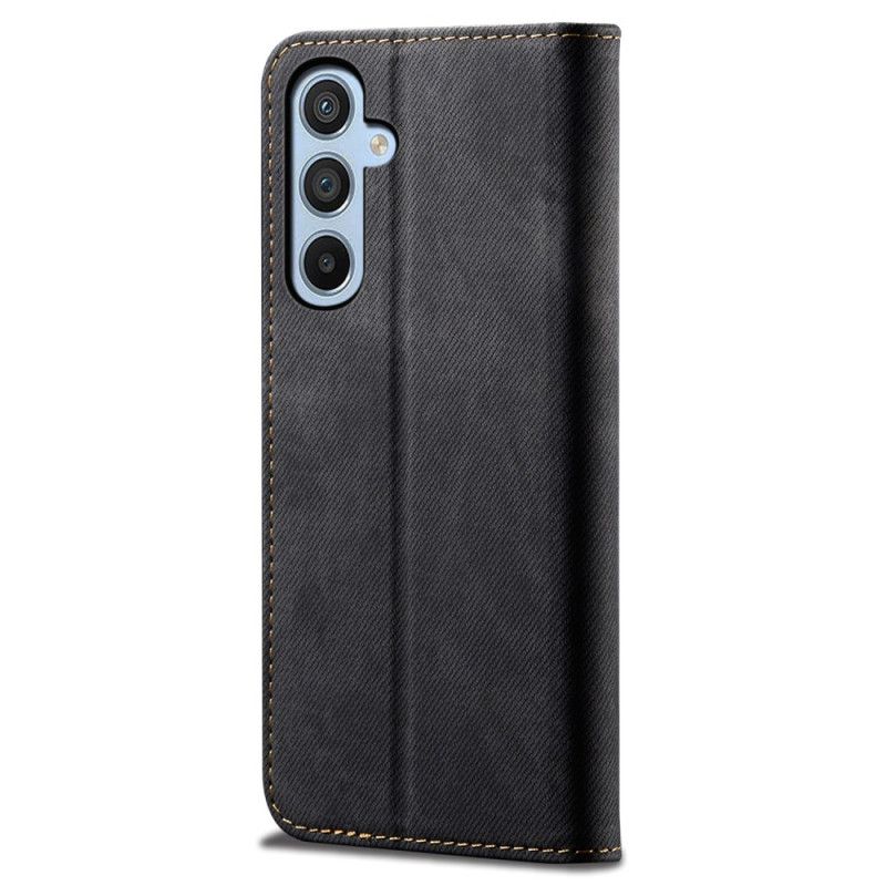 Kožené Puzdro Na Samsung Galaxy A55 5g Džínsová Tkanina