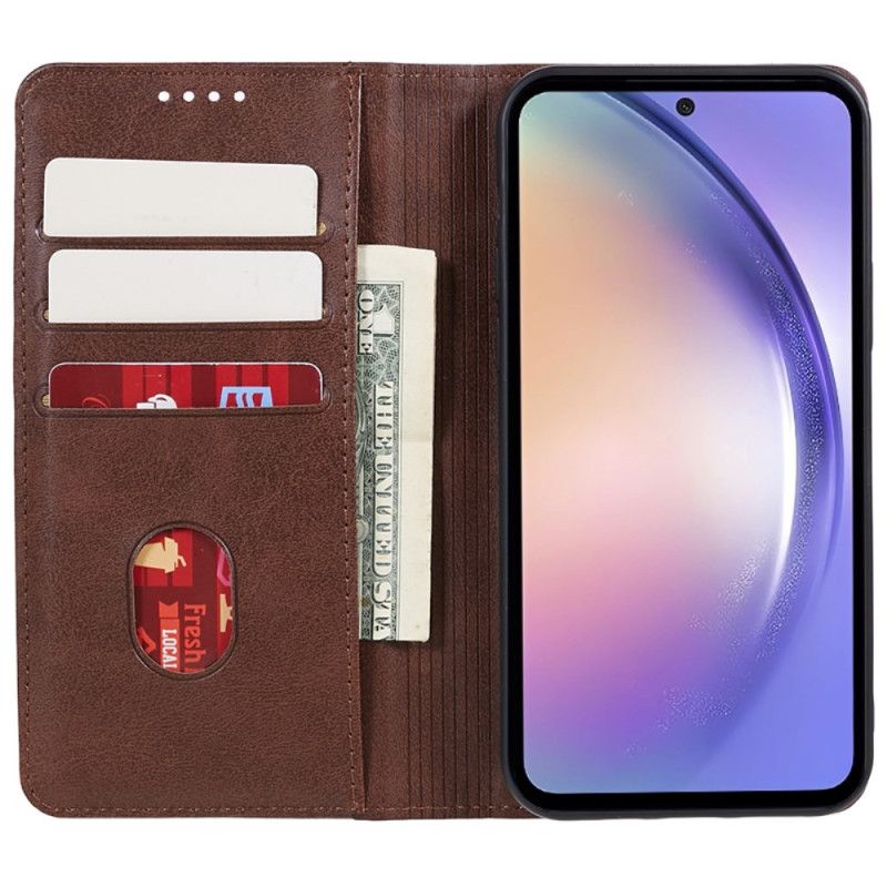 Kožené Puzdro Na Samsung Galaxy A55 5g Štýl S Textúrou Kože