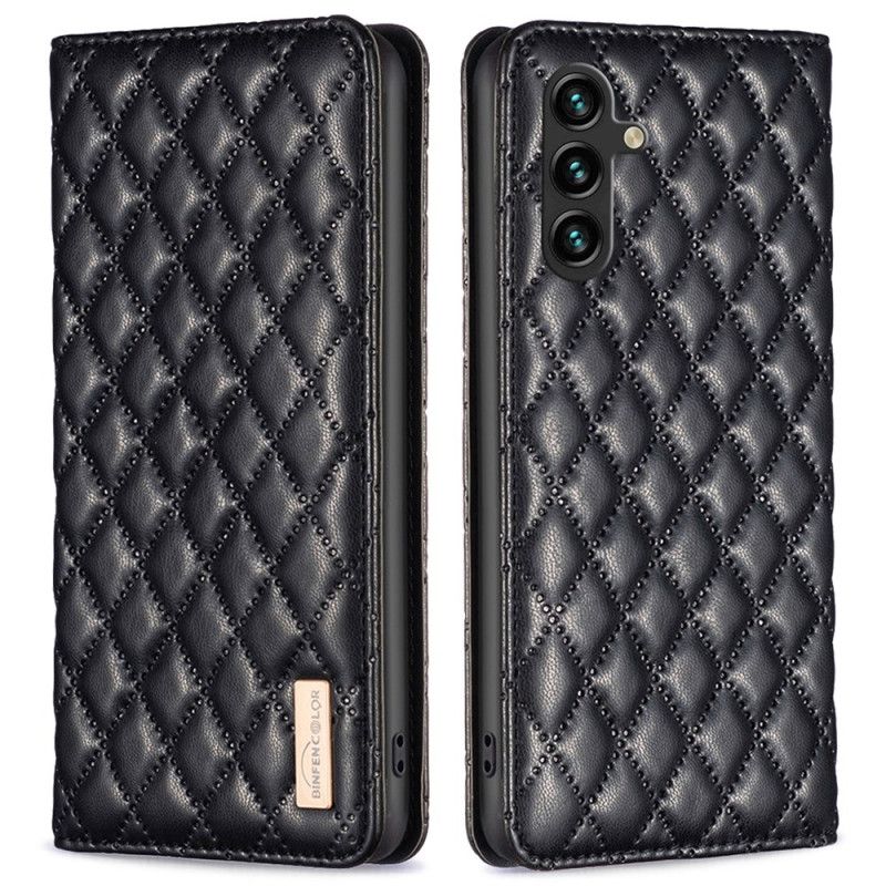 Kožené Puzdro Samsung Galaxy A55 5g Prešívaná Binfen Farba
