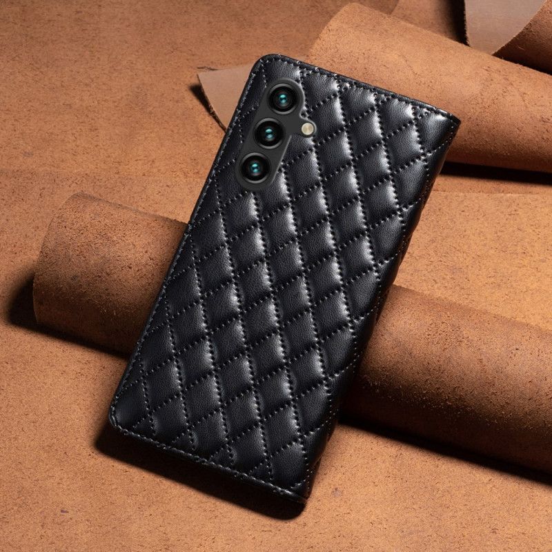 Kožené Puzdro Samsung Galaxy A55 5g Prešívaná Binfen Farba