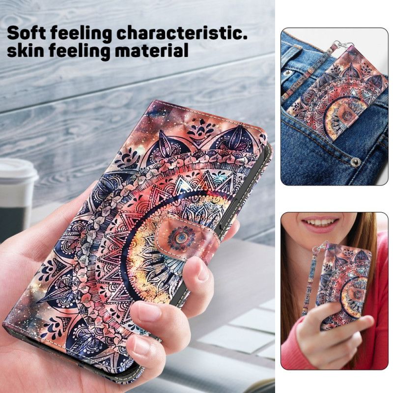 Puzdro Na Samsung Galaxy A55 5g Farebná Mandala S Remienkom