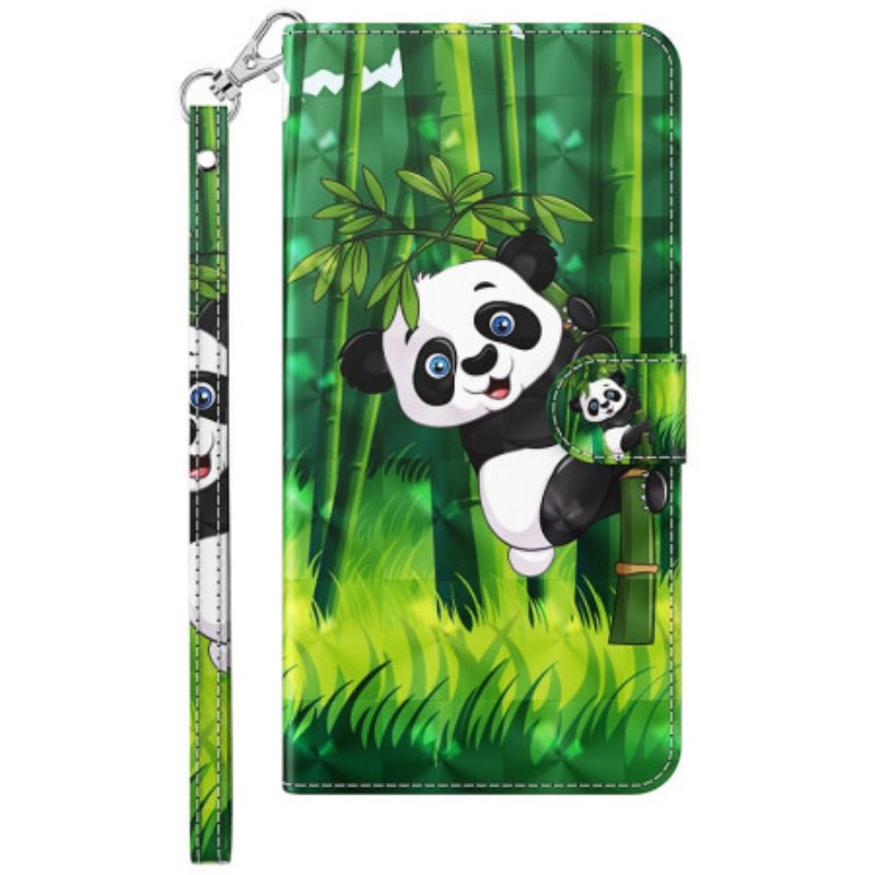 Puzdro Samsung Galaxy A55 5g Bambusová Panda S Remienkom