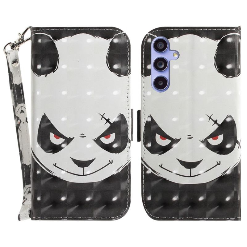 Puzdro Samsung Galaxy A55 5g Nahnevaná Panda S Popruhom