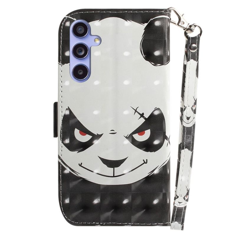 Puzdro Samsung Galaxy A55 5g Nahnevaná Panda S Popruhom