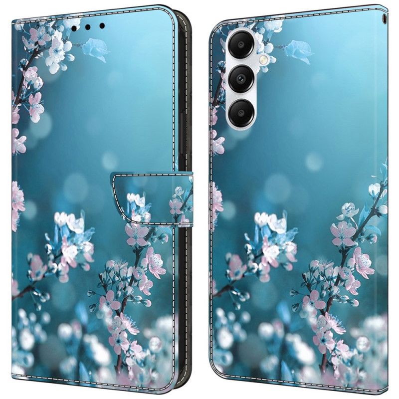 Puzdro Samsung Galaxy A55 5g Slivkové Kvety
