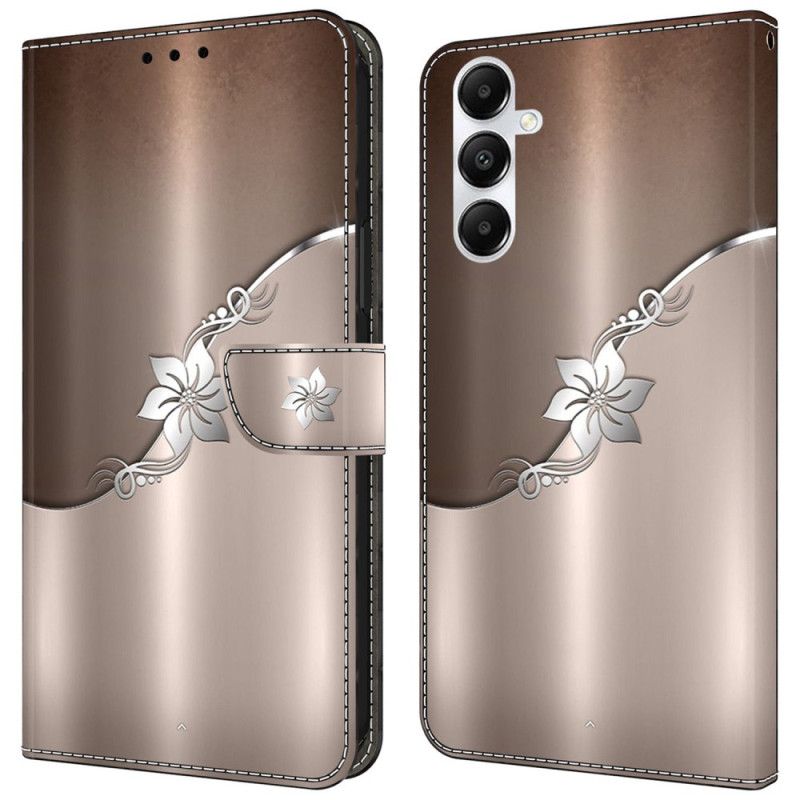 Puzdro Samsung Galaxy A55 5g Strieborný Kvet