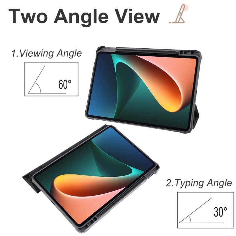 Kožené Puzdro Xiaomi Pad 5 Pevný Plast A Priehľadný Akryl