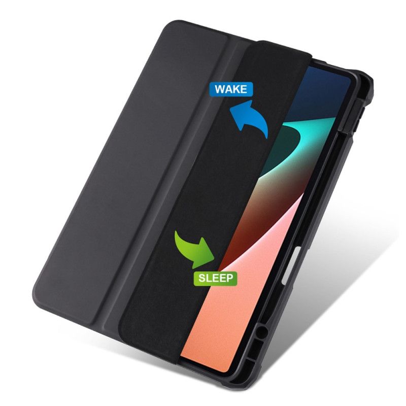 Kožené Puzdro Xiaomi Pad 5 Pevný Plast A Priehľadný Akryl