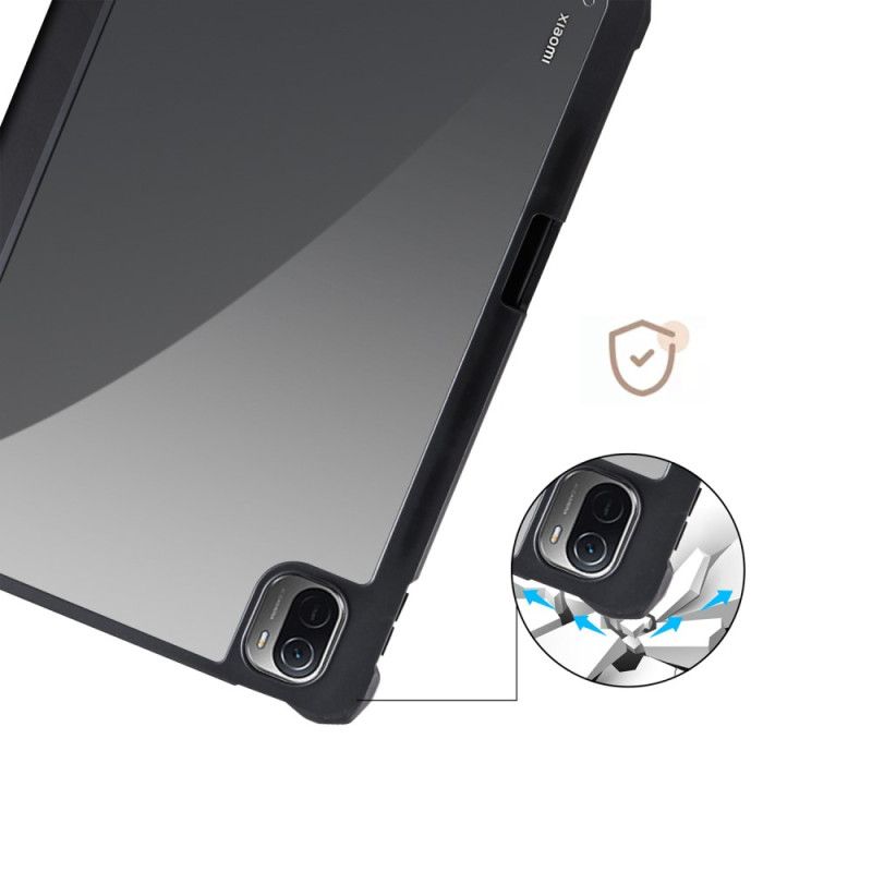 Kožené Puzdro Xiaomi Pad 5 Pevný Plast A Priehľadný Akryl