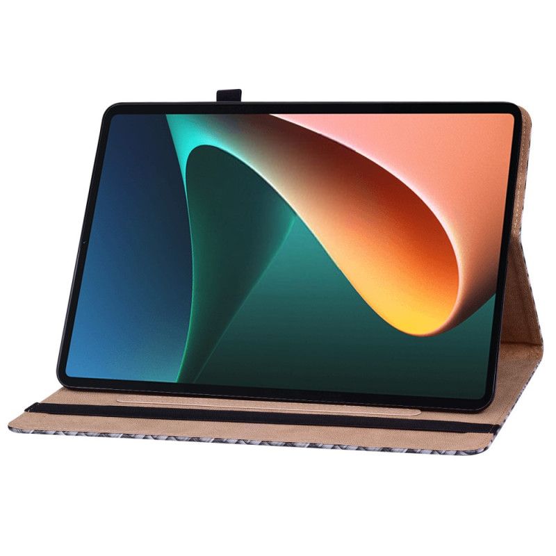 Peňaženkové Kožené Puzdro Xiaomi Pad 5 Vzor Tkania Vo Farbe Umelej Kože