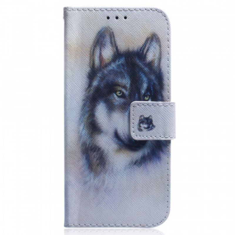 Kožené Puzdro Samsung Galaxy M33 5G Akvarelový Pes