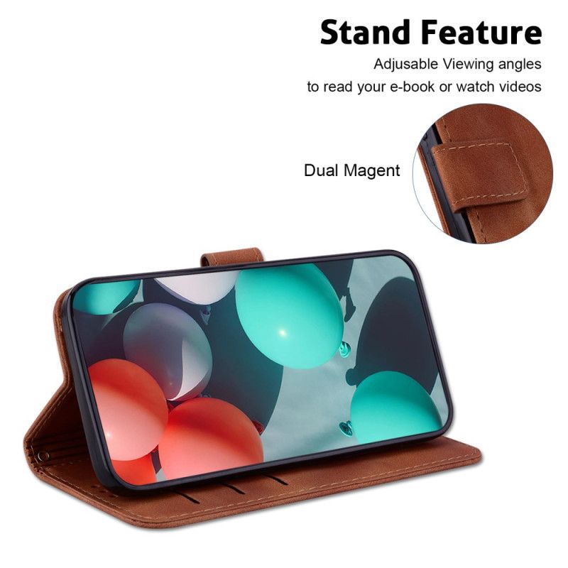 Kožené Puzdro Xiaomi Redmi Note 13 5g Dizajn 7 S Popruhom