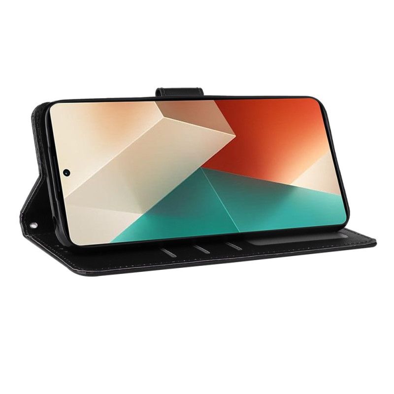 Kožené Puzdro Xiaomi Redmi Note 13 5g Kryt Na Mobil Obyčajné S Popruhom