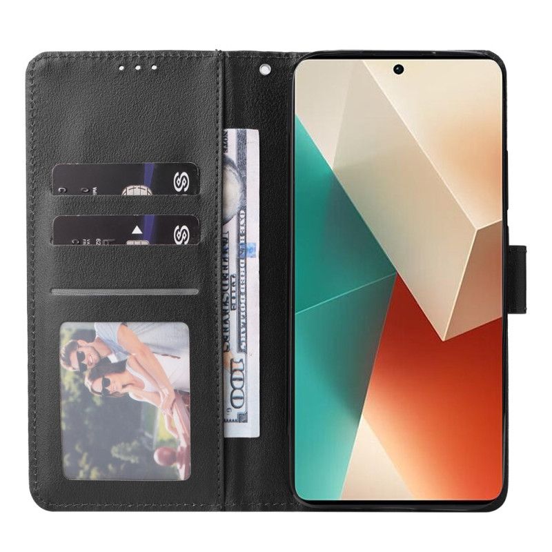 Kožené Puzdro Xiaomi Redmi Note 13 5g Kryt Na Mobil Obyčajné S Popruhom