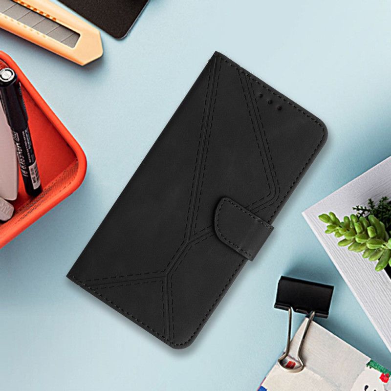 Flipové Puzdro Huawei P60 Pro Efektná Línia Kože