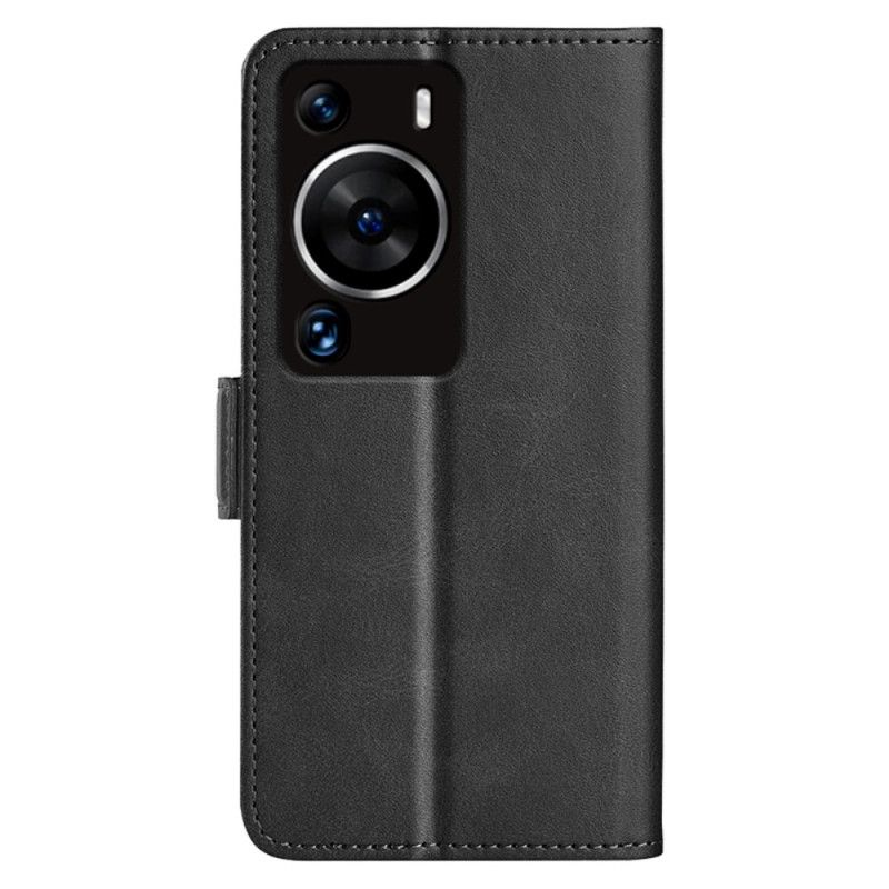 Kožené Puzdro Huawei P60 Pro Flipové Puzdro Dvojitá Klapka