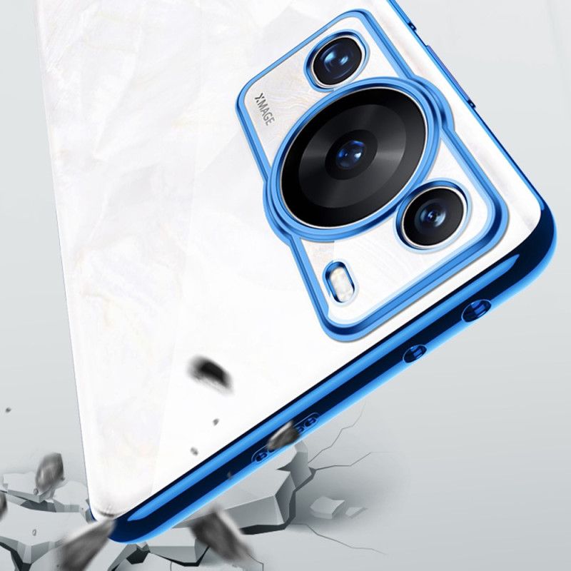 Kryt Huawei P60 Pro Priehľadné Kovové Hrany Sulada