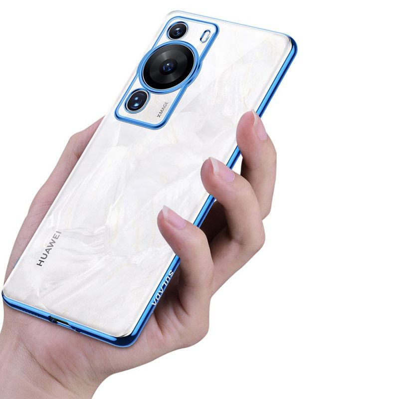 Kryt Huawei P60 Pro Priehľadné Kovové Hrany Sulada