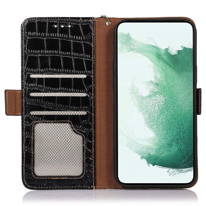 Kožené Puzdro Huawei Mate 50 Pro Rfid V Štýle Krokodíla
