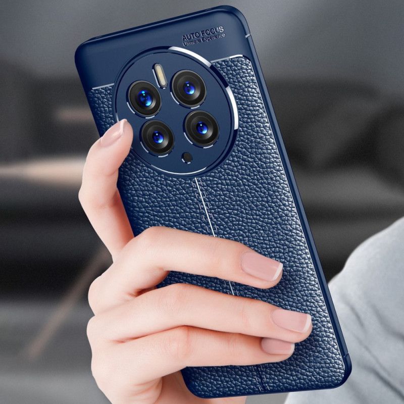 Kryt Huawei Mate 50 Pro Efekt Dvojitej Kože Litchi