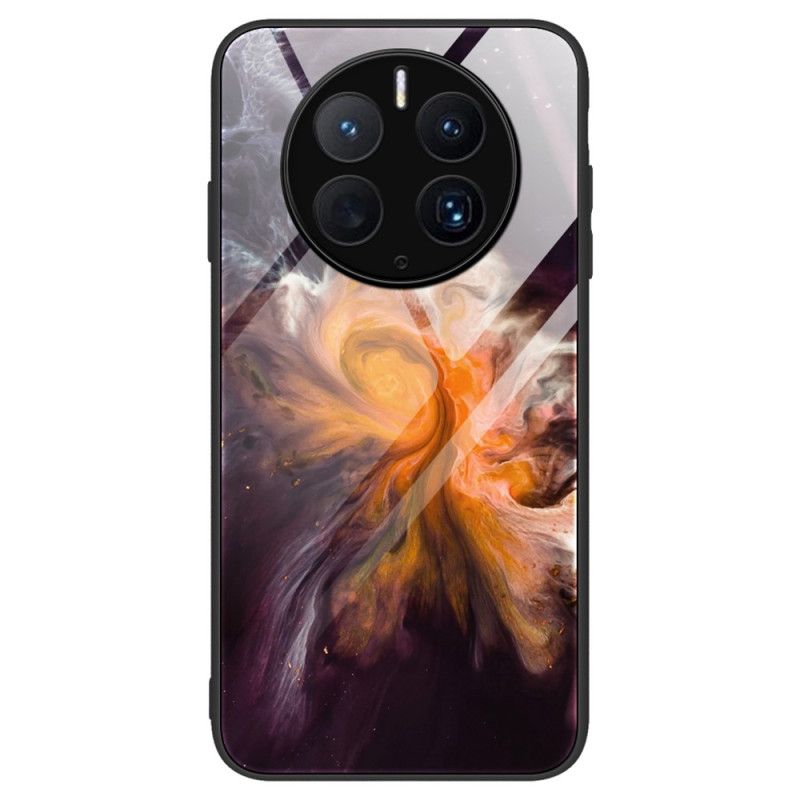 Kryt Huawei Mate 50 Pro Štýlové Mramorové Tvrdené Sklo
