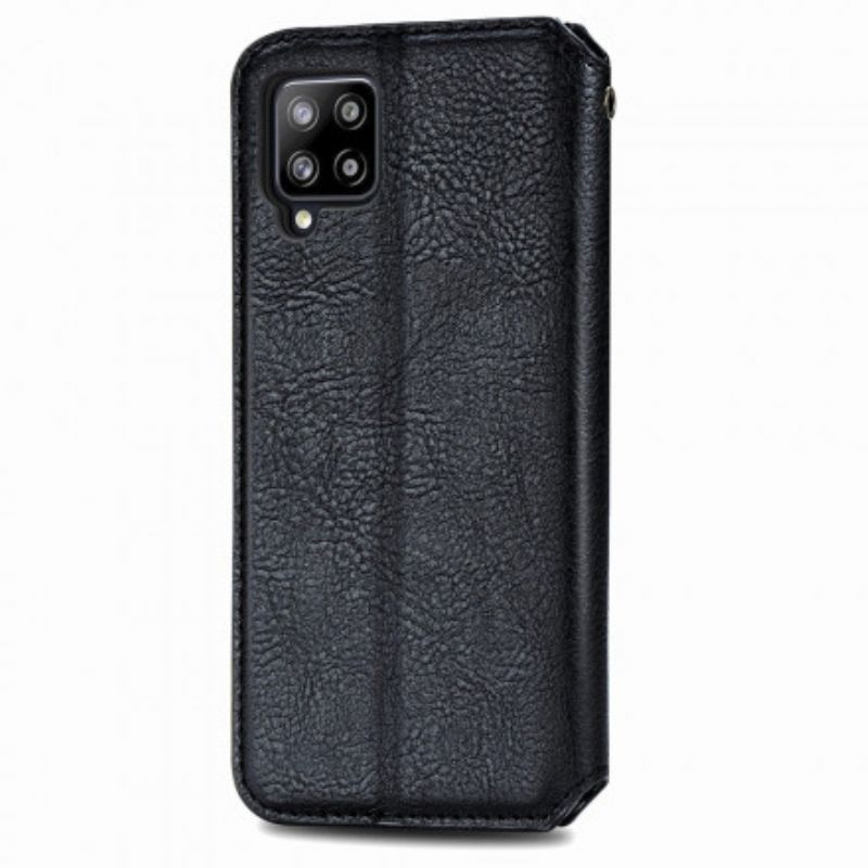 Flipové Puzdro Samsung Galaxy A42 5G Kožené Puzdro Textúra Diamantového Efektu Kože