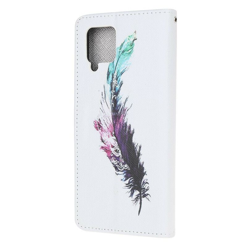 Kožené Puzdro Samsung Galaxy A42 5G Pierka So Šnúrkou