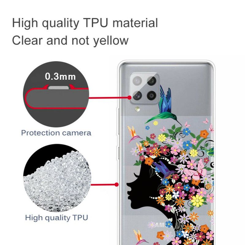 Kryt Samsung Galaxy A42 5G Krásna Kvetinová Hlava