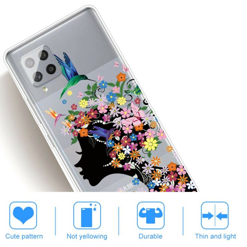 Kryt Samsung Galaxy A42 5G Krásna Kvetinová Hlava