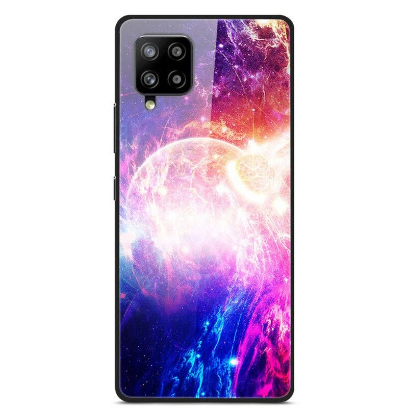 Kryt Samsung Galaxy A42 5G Sklo A Silikónové Planéty V Plameňoch