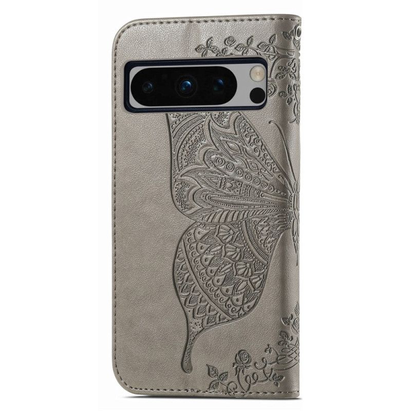 Kožené Puzdro Google Pixel 8 Pro Barokový Motýľ