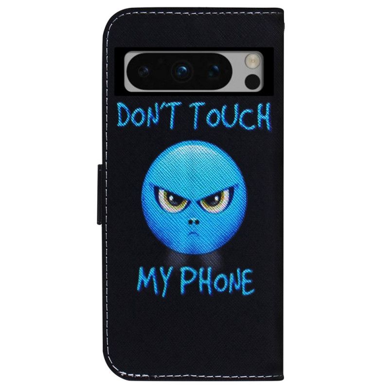Kožené Puzdro Google Pixel 8 Pro Kryt Na Mobil Emoji Telefónu