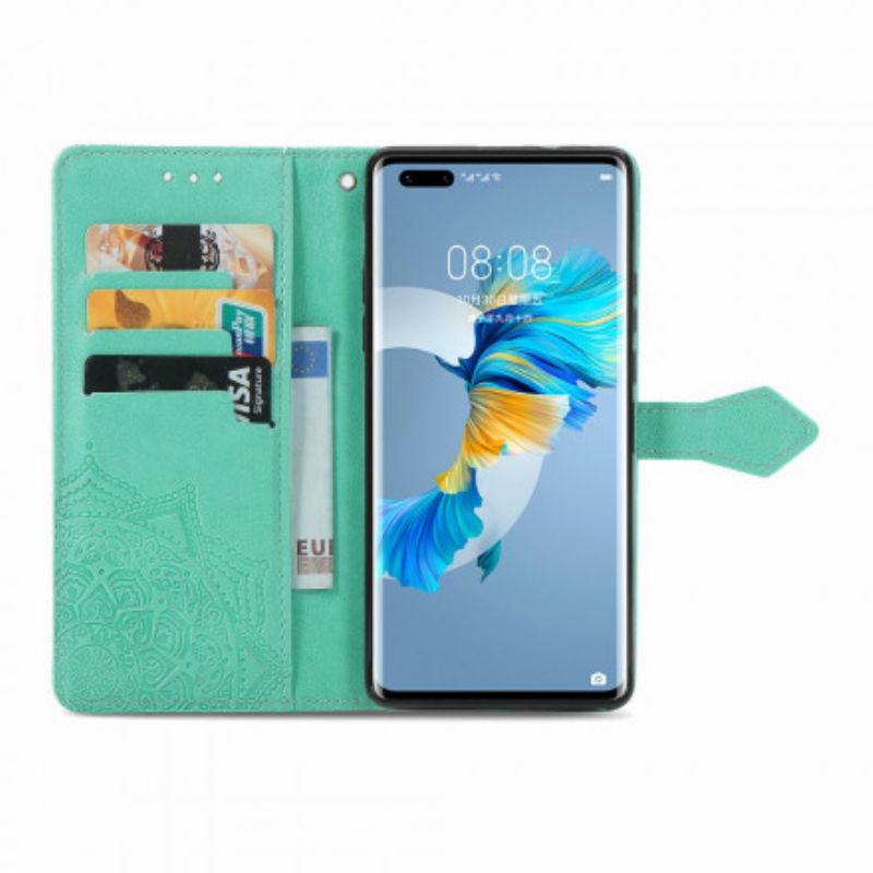 Kožené Puzdro Huawei Mate 40 Pro Mandala V Stredoveku