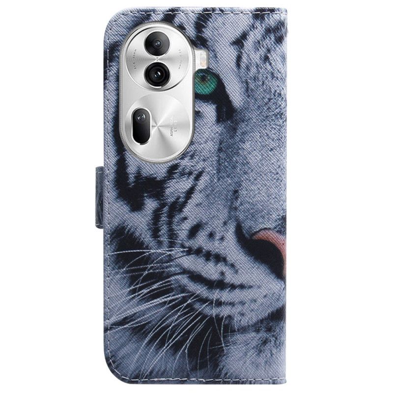 Kožené Puzdro Oppo Reno 11 Pro 5g Kryt Na Mobil Biely Tiger